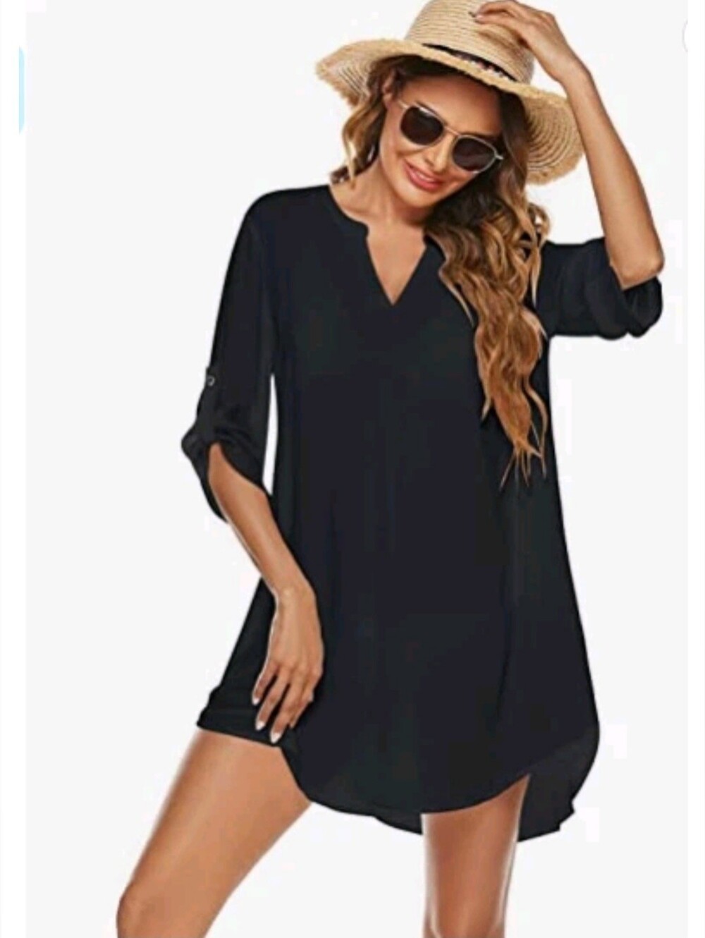 Adreamly Black Swim Covet Up Sz Medium